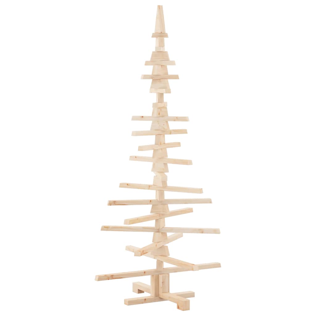 Albero di Natale in legno per decorazioni 150 cm in legno massello di pino
