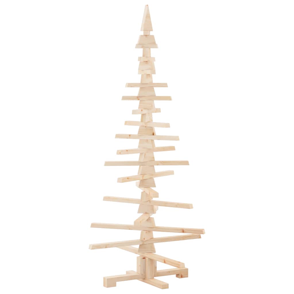 Albero di Natale in legno per decorazioni 150 cm in legno massello di pino