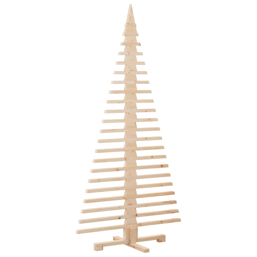 Albero di Natale Decorativo in Legno 180 cm Legno Massello Pino