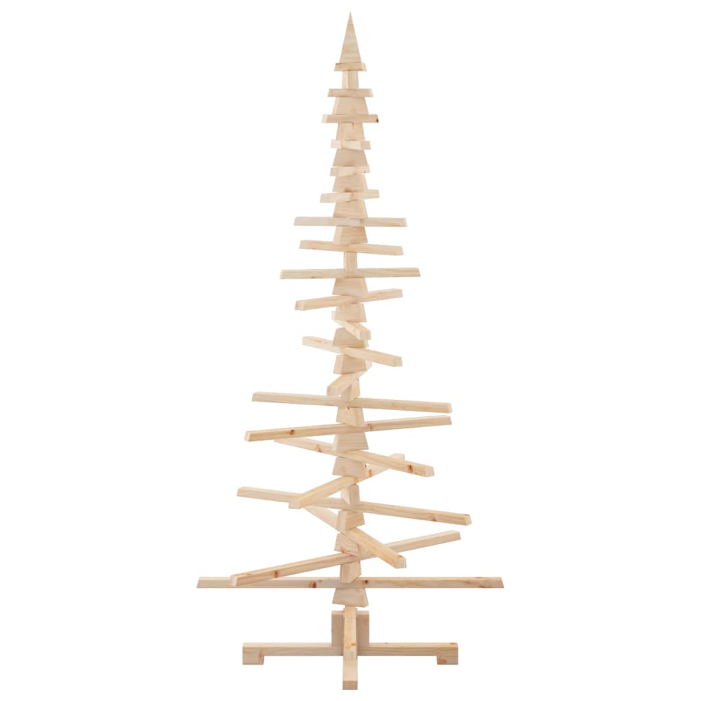 Albero di Natale Decorativo in Legno 180 cm Legno Massello Pino