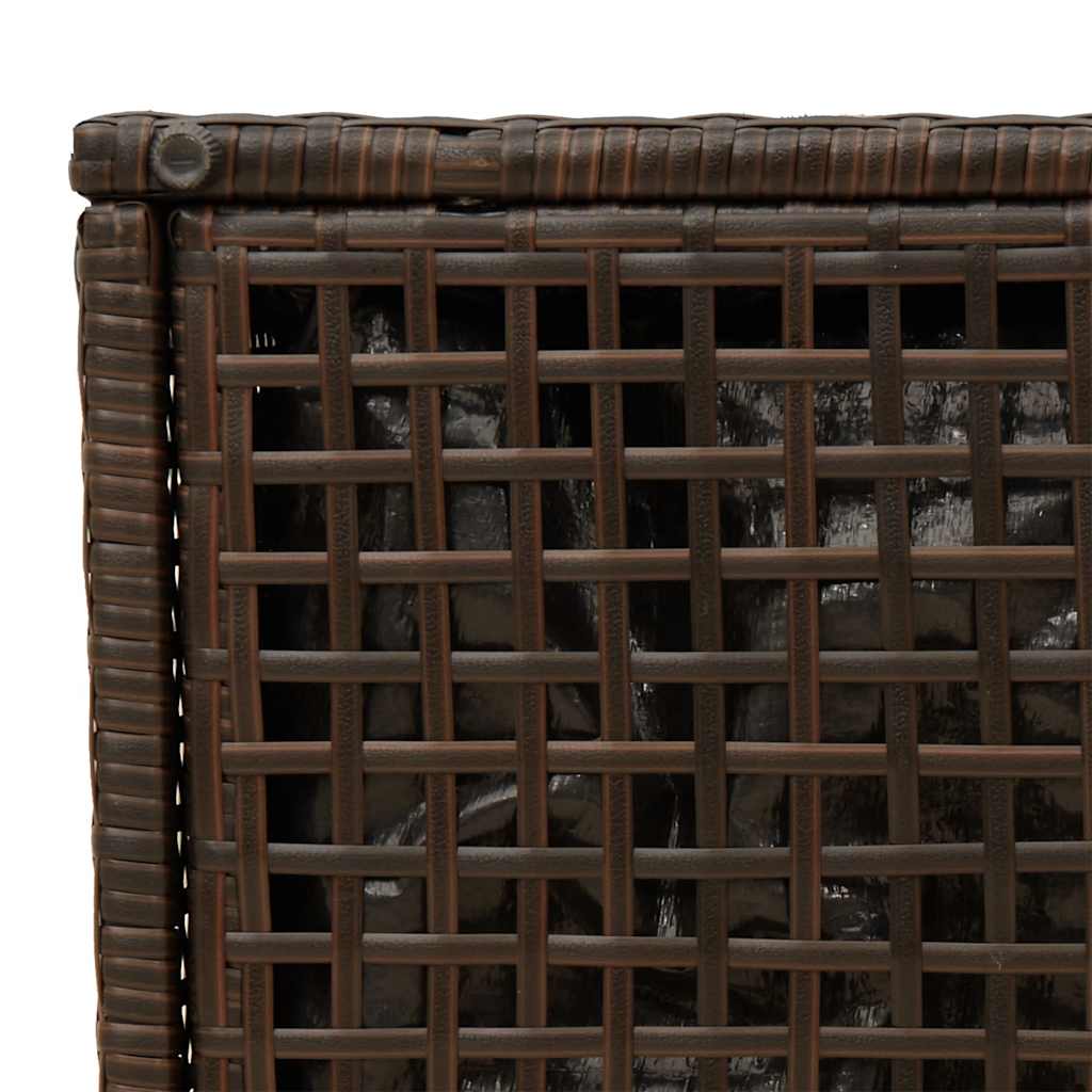 Sgabelli Giardino con Cuscini 2pz Marrone 40x40x43cm Polyrattan