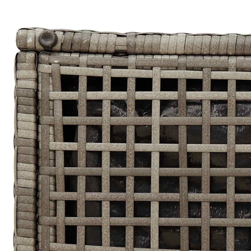 Sgabelli Giardino con Cuscini 2 pz Grigio 40x40x43cm Polyrattan