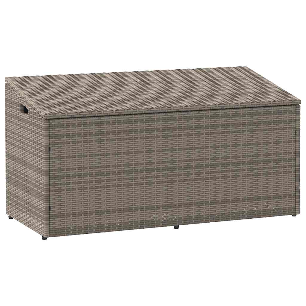 Baule da giardino grigio 110x50x58 cm in polyrattan