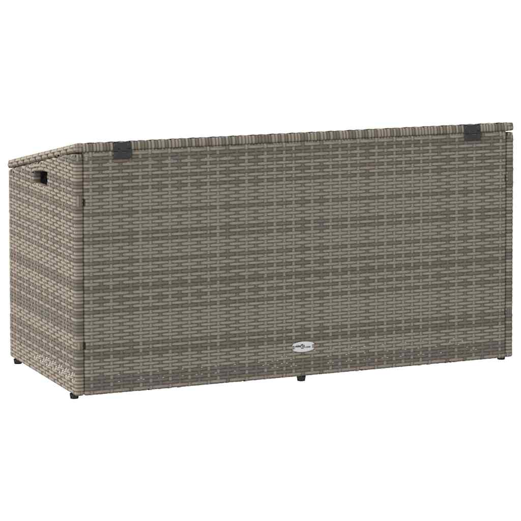 Baule da giardino grigio 110x50x58 cm in polyrattan