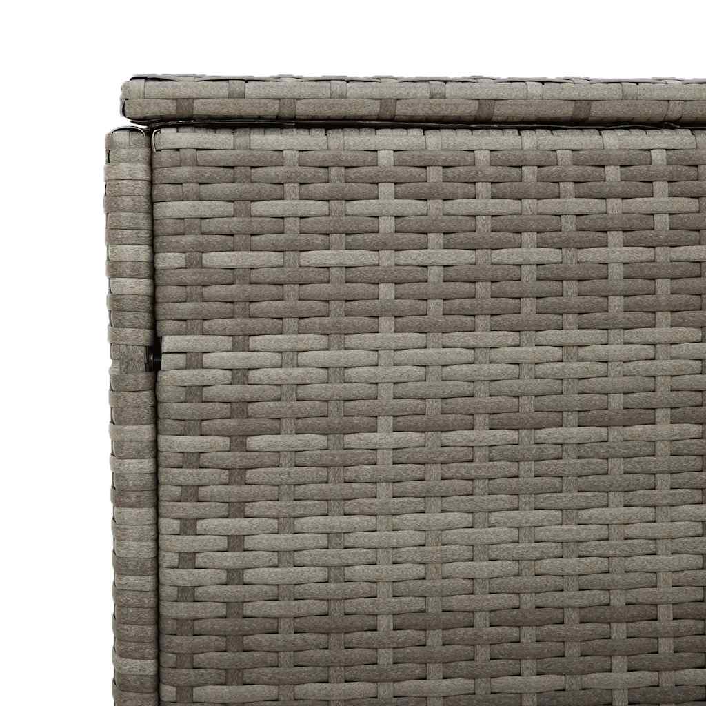 Baule da giardino grigio 110x50x58 cm in polyrattan