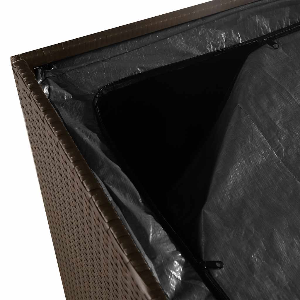 Baule da Giardino Marrone 220x50x58 cm in Polyrattan