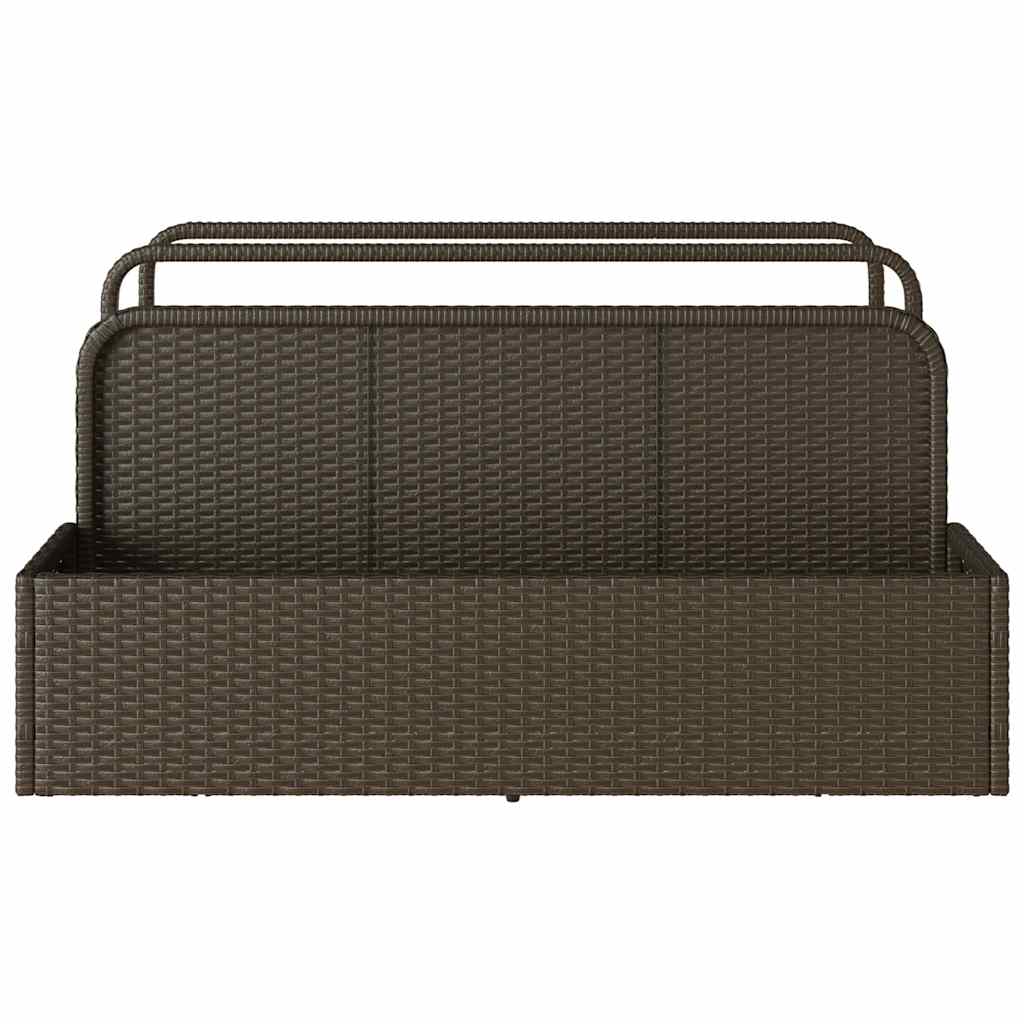 Galleggiante a Bordo Piscina Marrone 110x100x57 cm Polyrattan