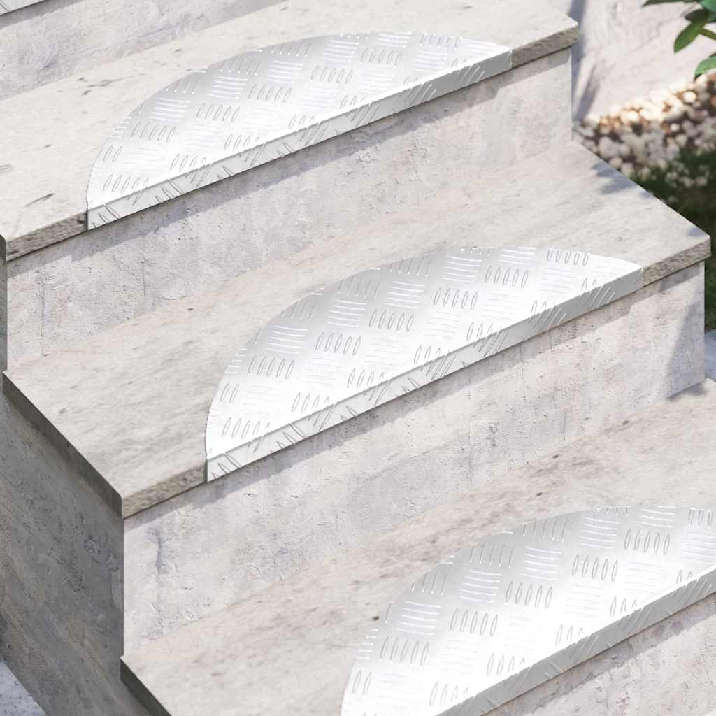 Gradini per Scale 15 pz 60 x 18 x 2,5 cm Argento Alluminio