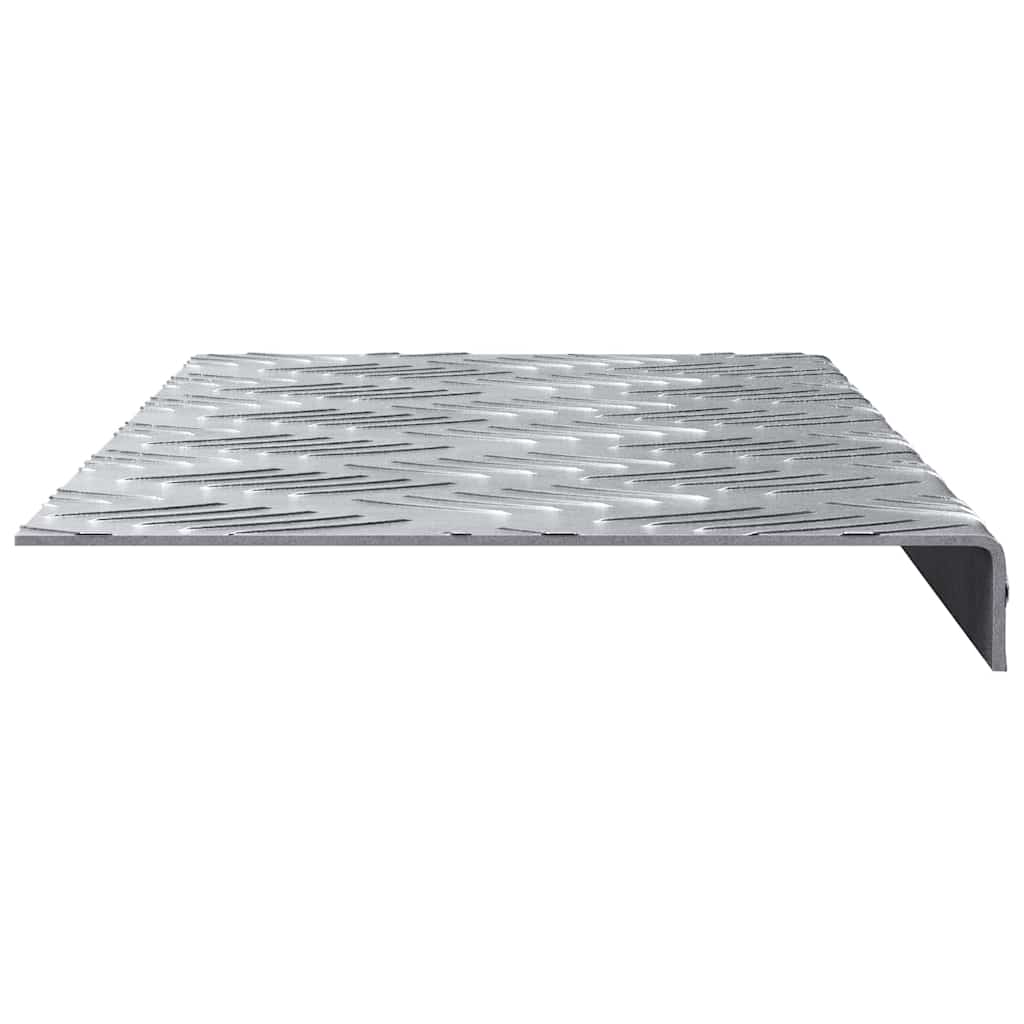 Gradini per Scale 10 pz 60 x 18 x 2,5 cm Argento Alluminio