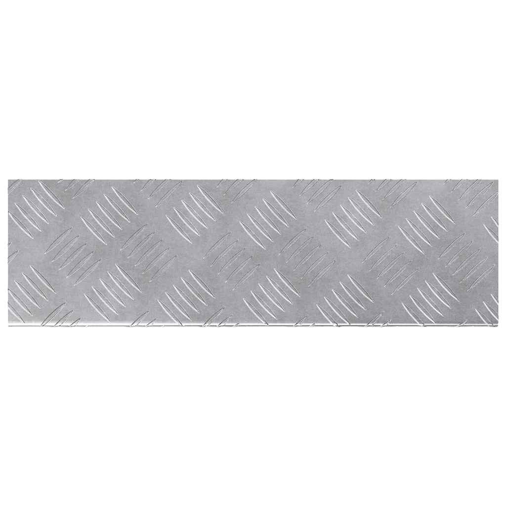 Gradini per Scale 10 pz 60 x 18 x 2,5 cm Argento Alluminio