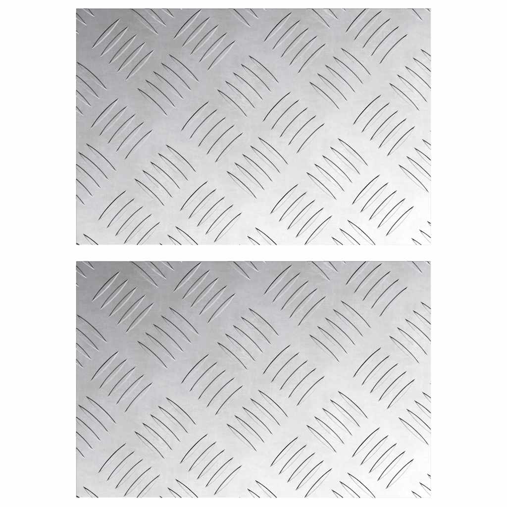Gradini per Scale 2 pz 30 x 20 cm Argento Alluminio