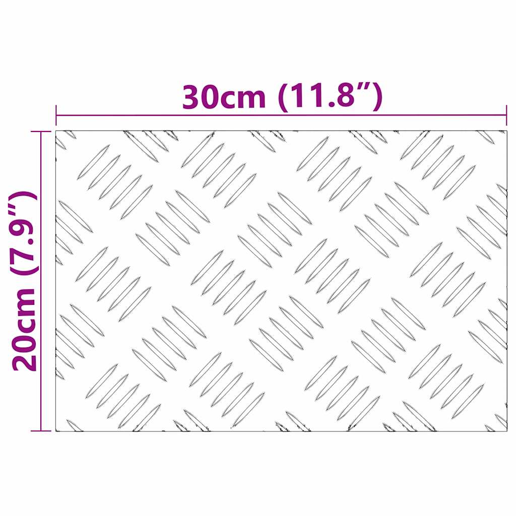 Gradini per Scale 4 pz 30 x 20 cm Argento Alluminio