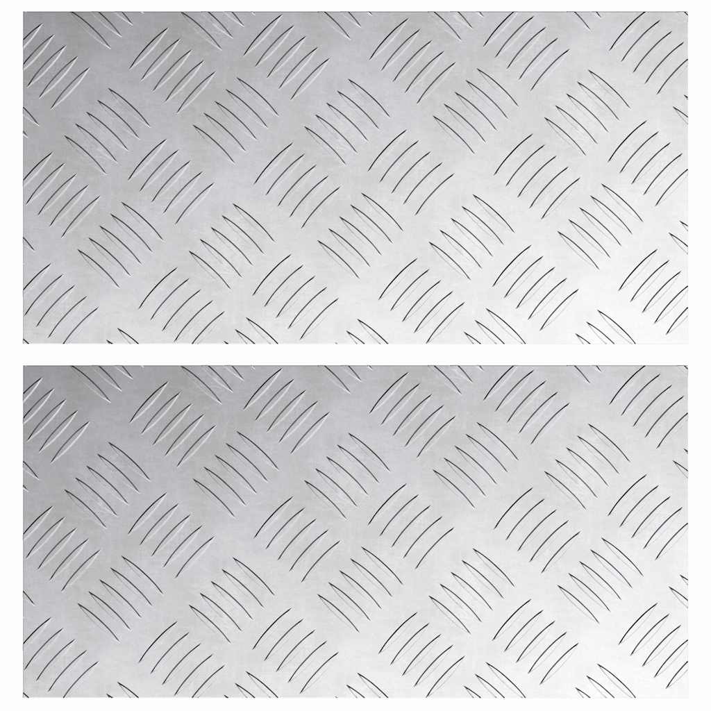 Gradini per Scale 2 pz 40 x 20 cm Argento Alluminio