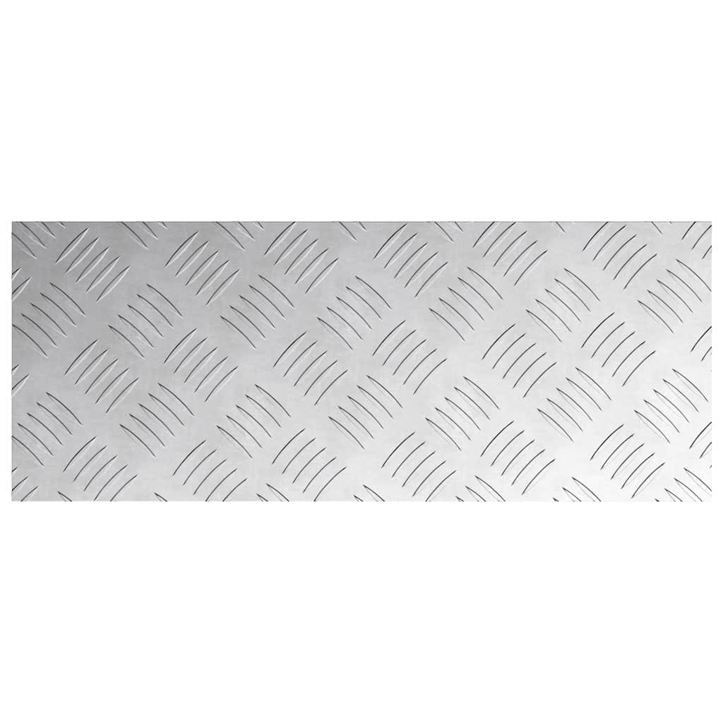 Gradini per Scale 4 pz 50 x 20 cm Argento Alluminio