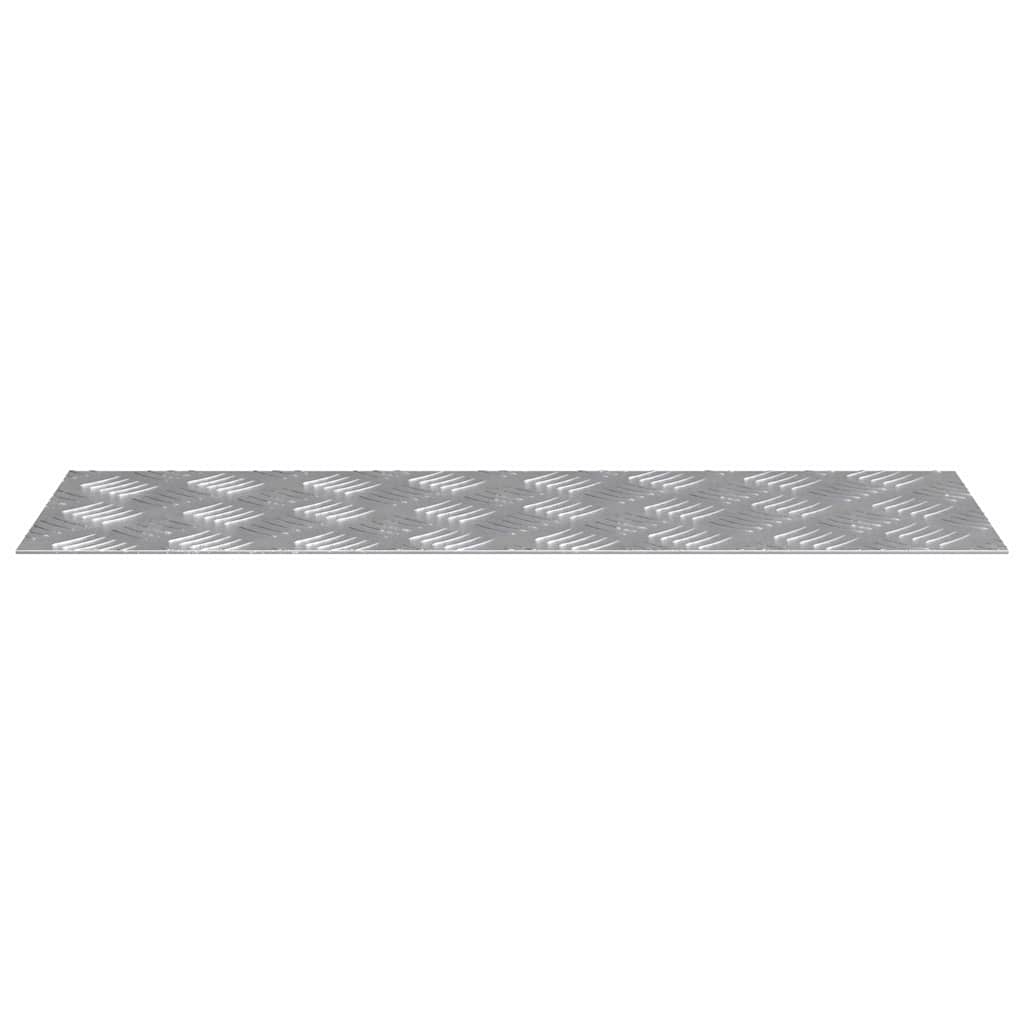 Gradini per Scale 4 pz 60 x 20 cm Argento Alluminio