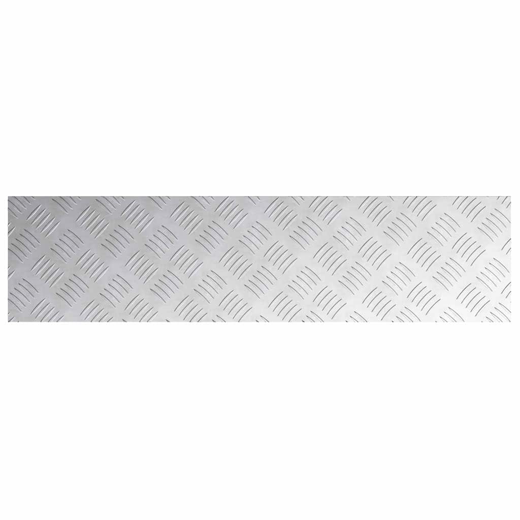 Gradini per Scale 4 pz 80 x 20 cm Argento Alluminio