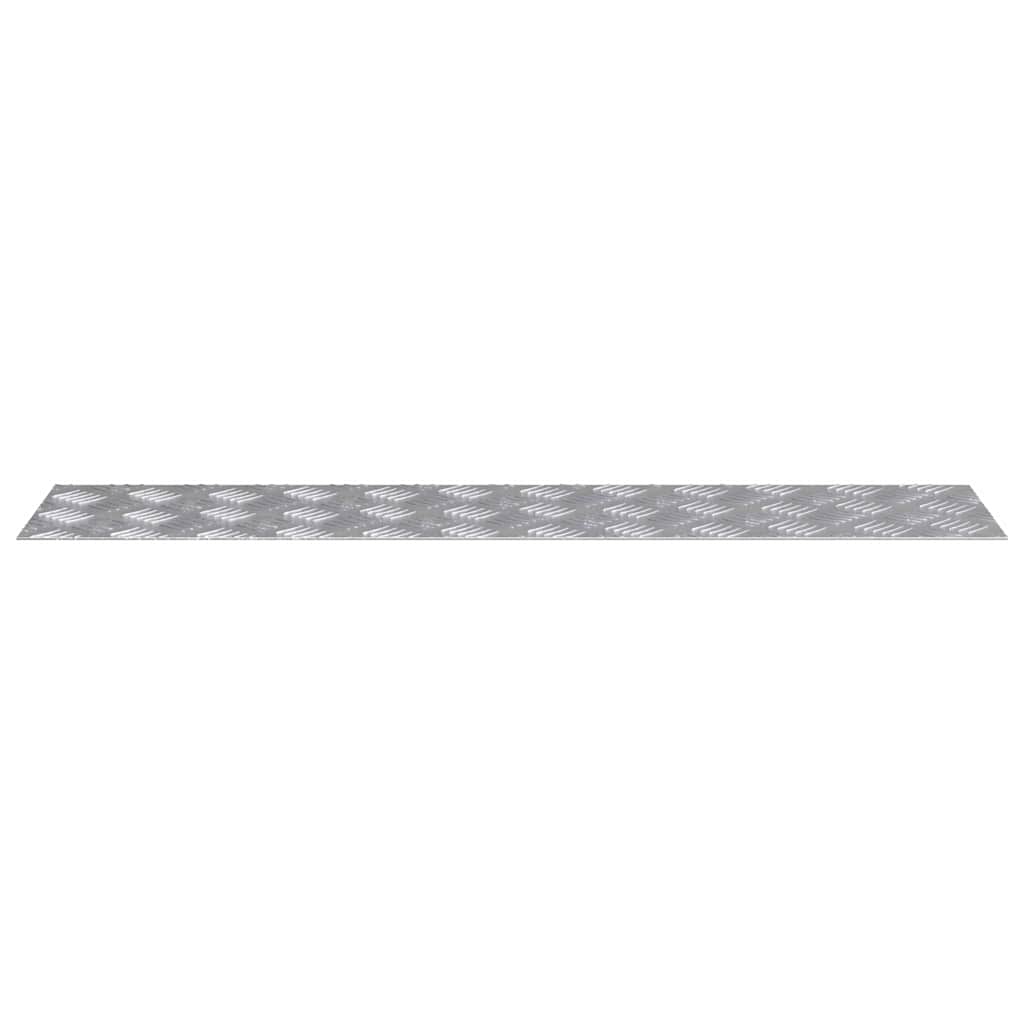 Gradini per Scale 2 pz 90 x 20 cm Argento Alluminio