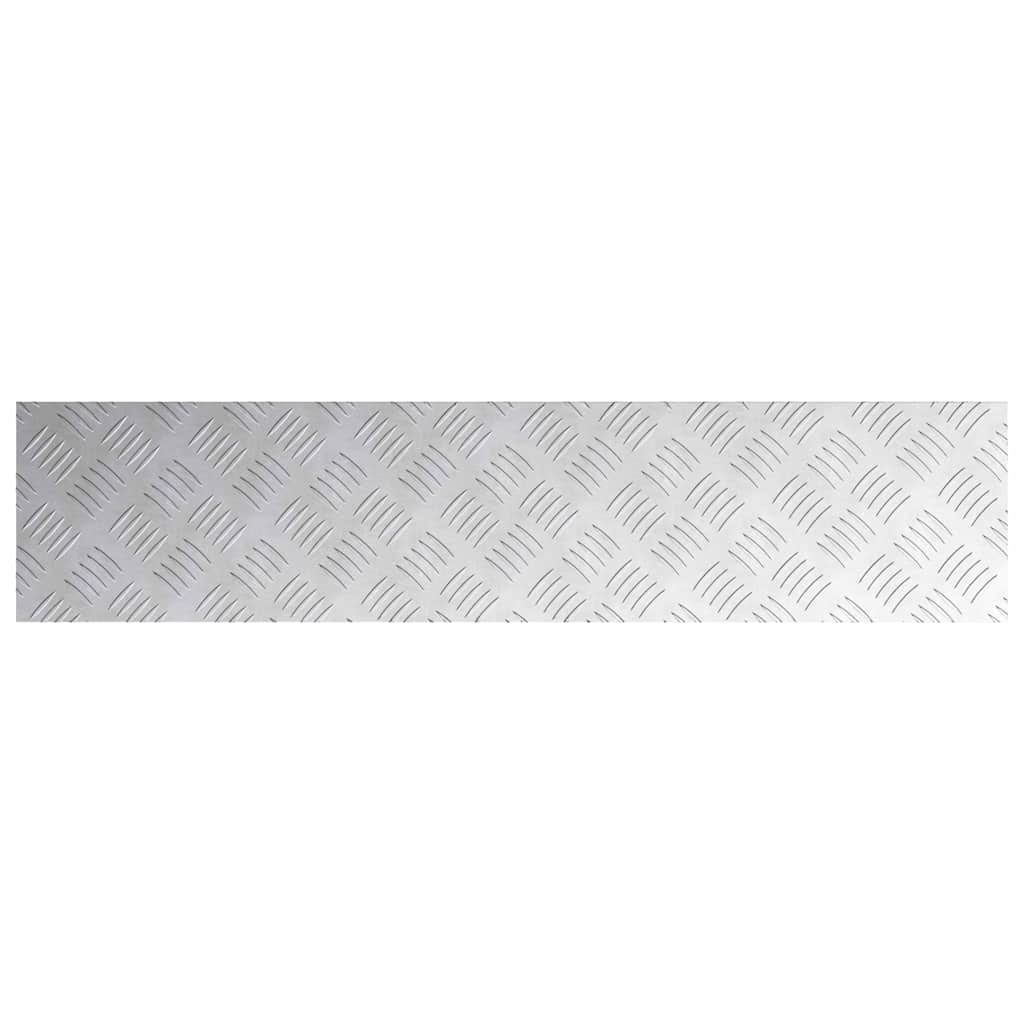 Gradini per Scale 2 pz 90 x 20 cm Argento Alluminio