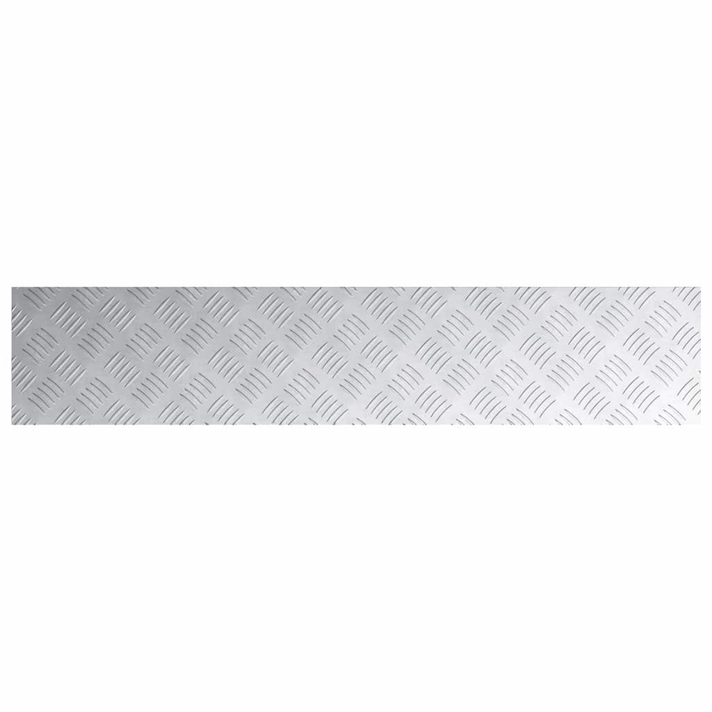 Gradini per Scale 2 pz 100 x 20 cm Argento Alluminio