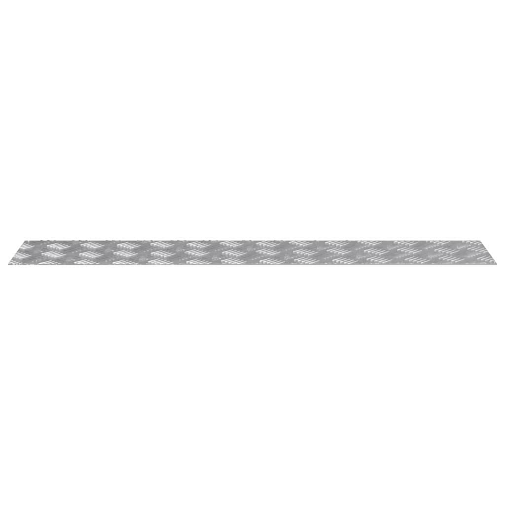Gradini per Scale 4 pz 100 x 20 cm Argento Alluminio