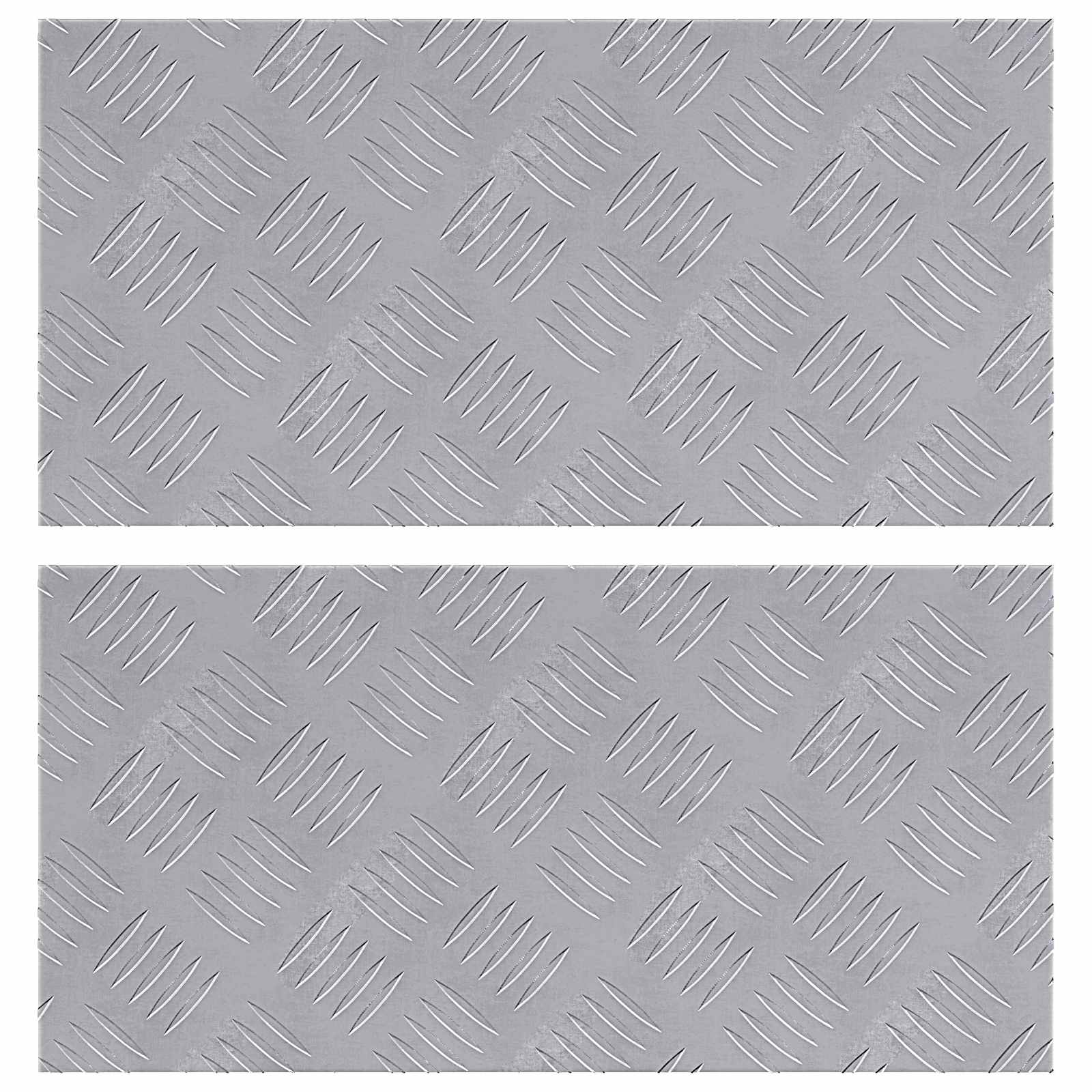 Gradini per Scale 2 pz 50 x 25 cm Argento Alluminio