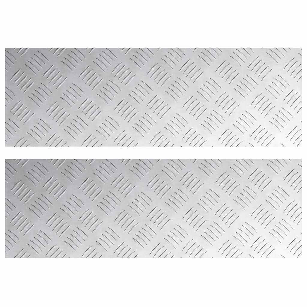 Gradini per Scale 2 pz 75 x 25 cm Argento Alluminio