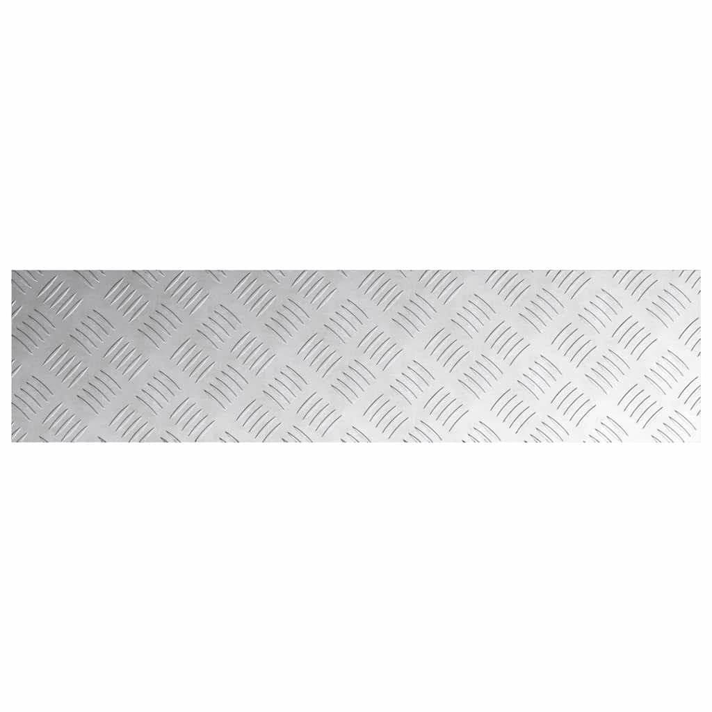 Gradini per Scale 4 pz 100 x 25 cm Argento Alluminio