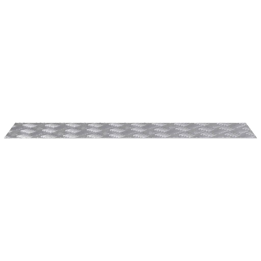 Gradini per Scale 4 pz 100 x 25 cm Argento Alluminio