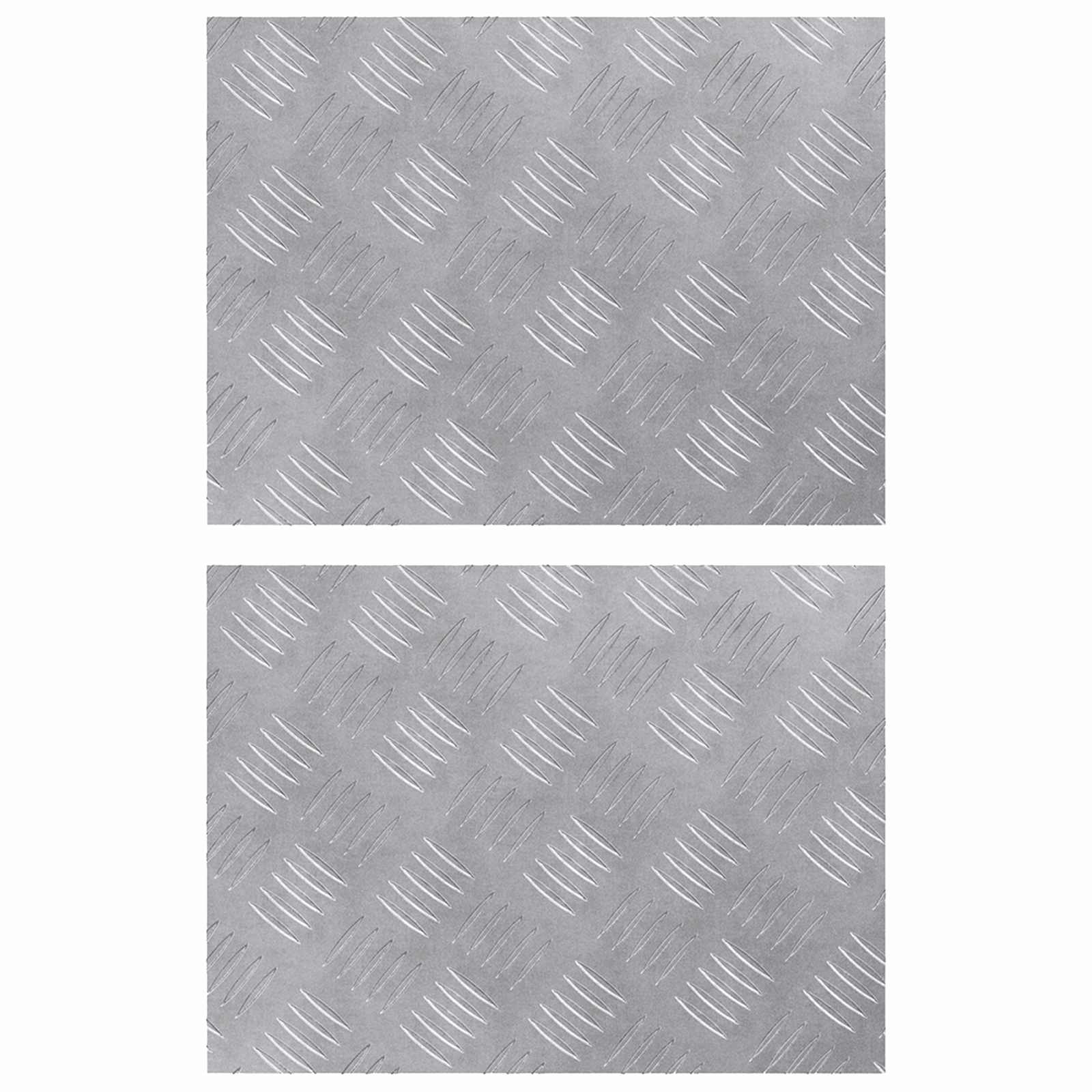 Gradini per Scale 2 pz 40 x 30 cm Argento Alluminio