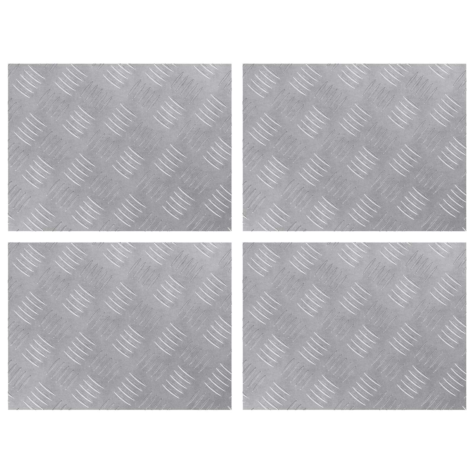 Gradini per Scale 4 pz 40 x 30 cm Argento Alluminio