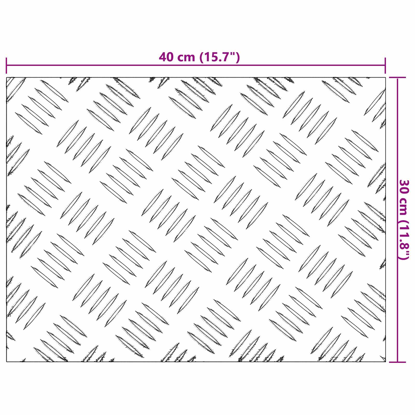 Gradini per Scale 4 pz 40 x 30 cm Argento Alluminio