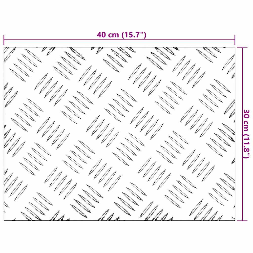 Gradini per Scale 4 pz 40 x 30 cm Argento Alluminio