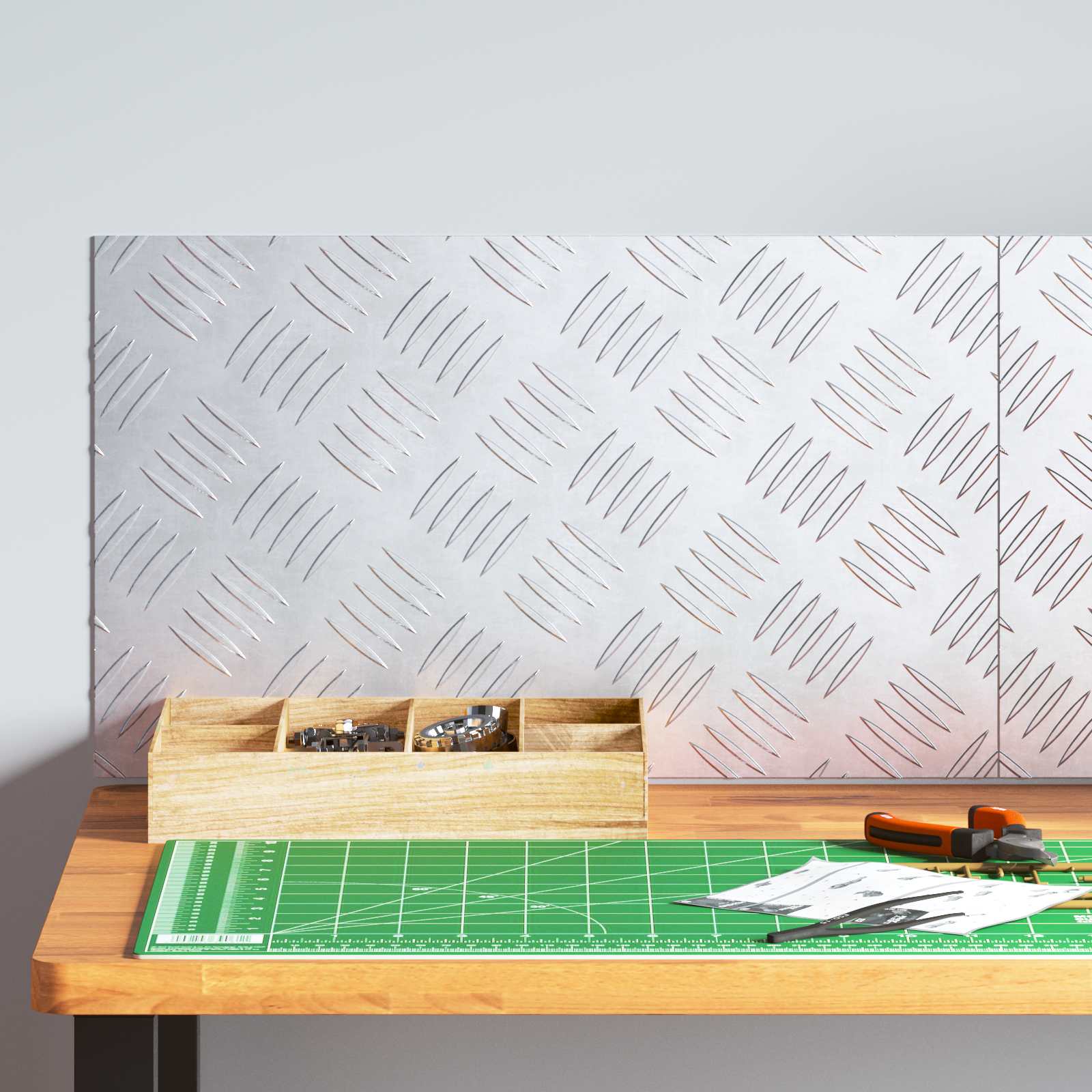 Gradini per Scale 2 pz 50 x 30 cm Argento Alluminio