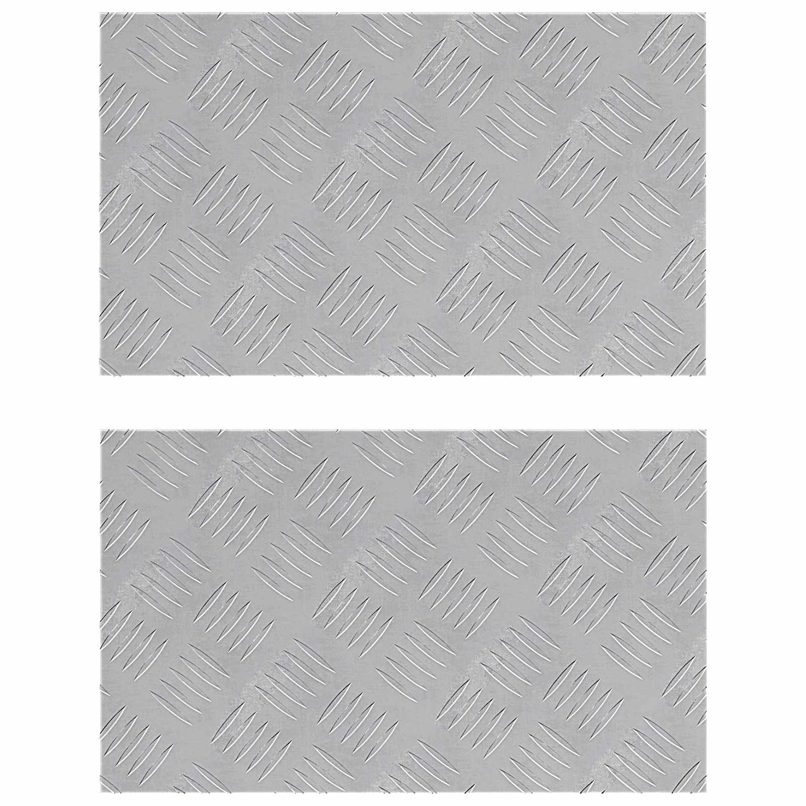Gradini per Scale 2 pz 50 x 30 cm Argento Alluminio