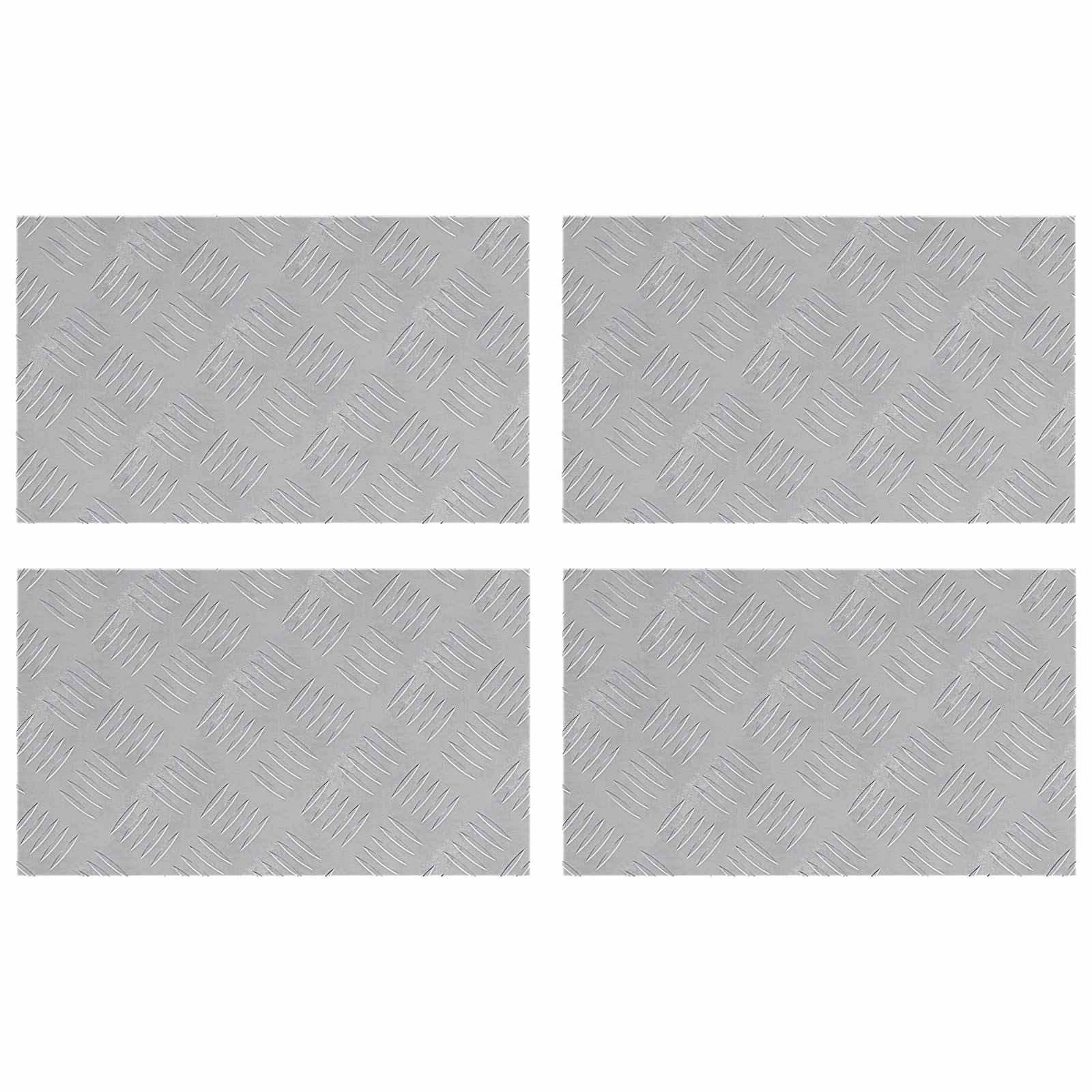 Gradini per Scale 4 pz 50 x 30 cm Argento Alluminio