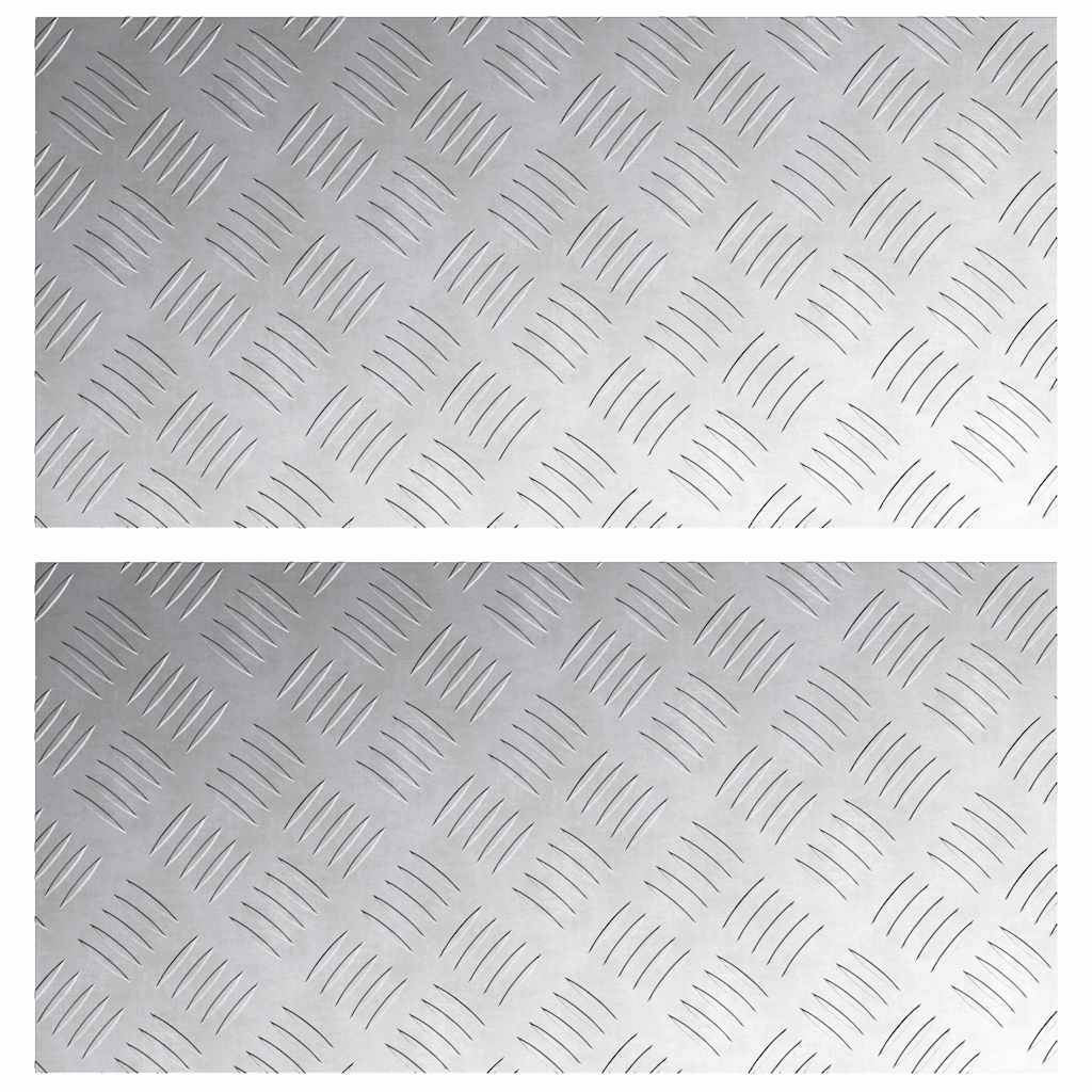 Gradini per Scale 2 pz 60 x 30 cm Argento Alluminio