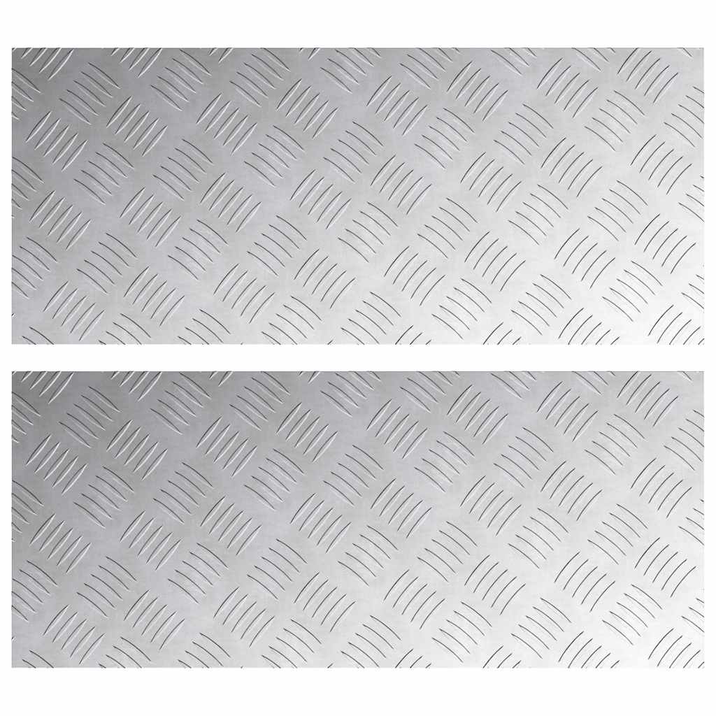 Gradini per Scale 2 pz 70 x 30 cm Argento Alluminio