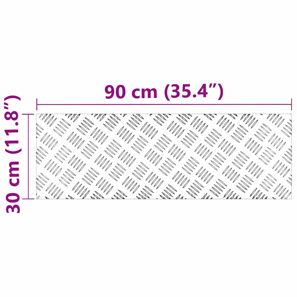 Gradini per Scale 2 pz 90 x 30 cm Argento Alluminio