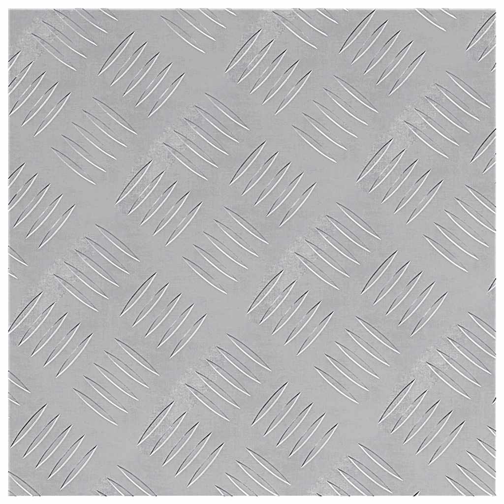 Gradini per Scale 4 pz 40 x 40 cm Argento Alluminio Quadrato