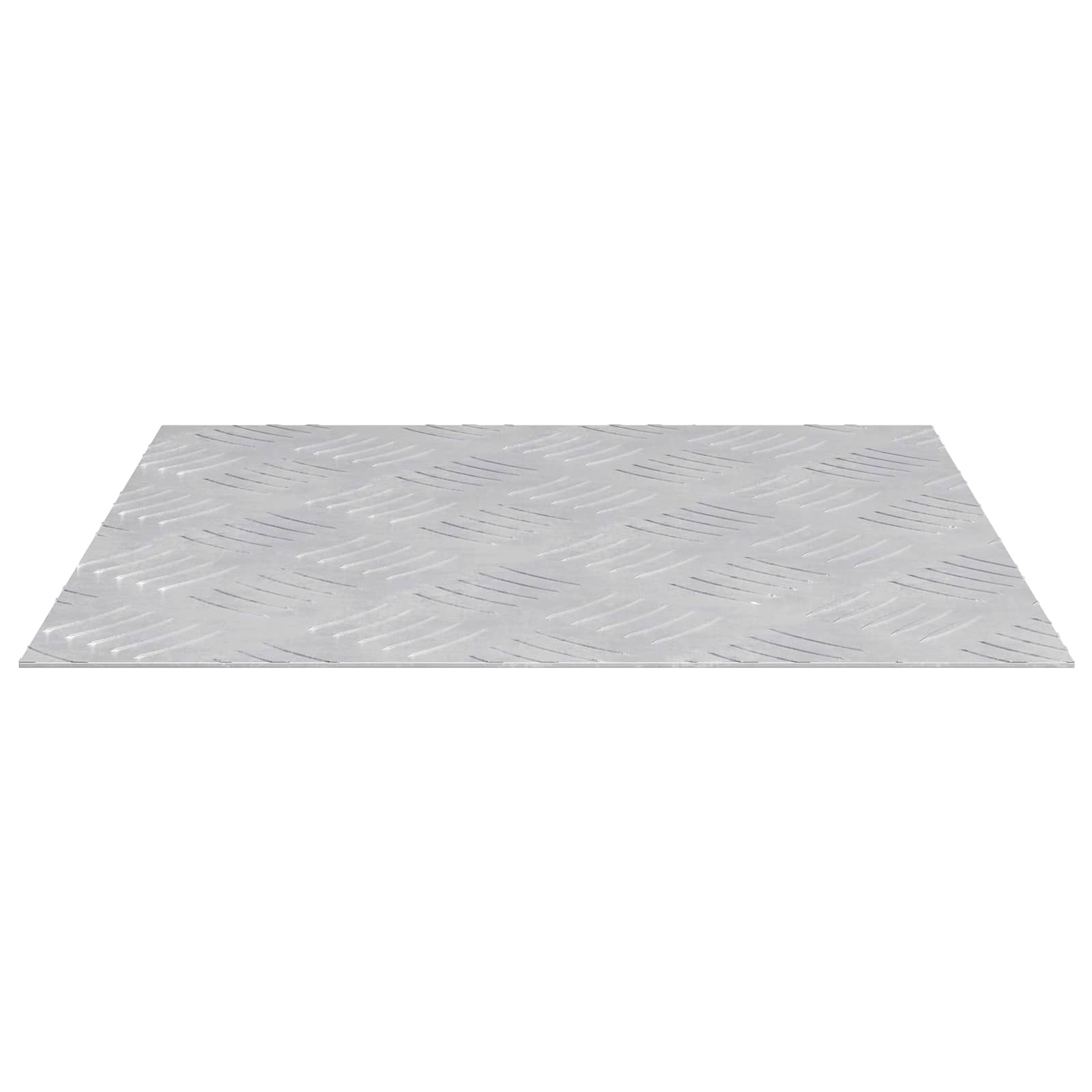 Gradini per Scale 4 pz 40 x 40 cm Argento Alluminio Quadrato