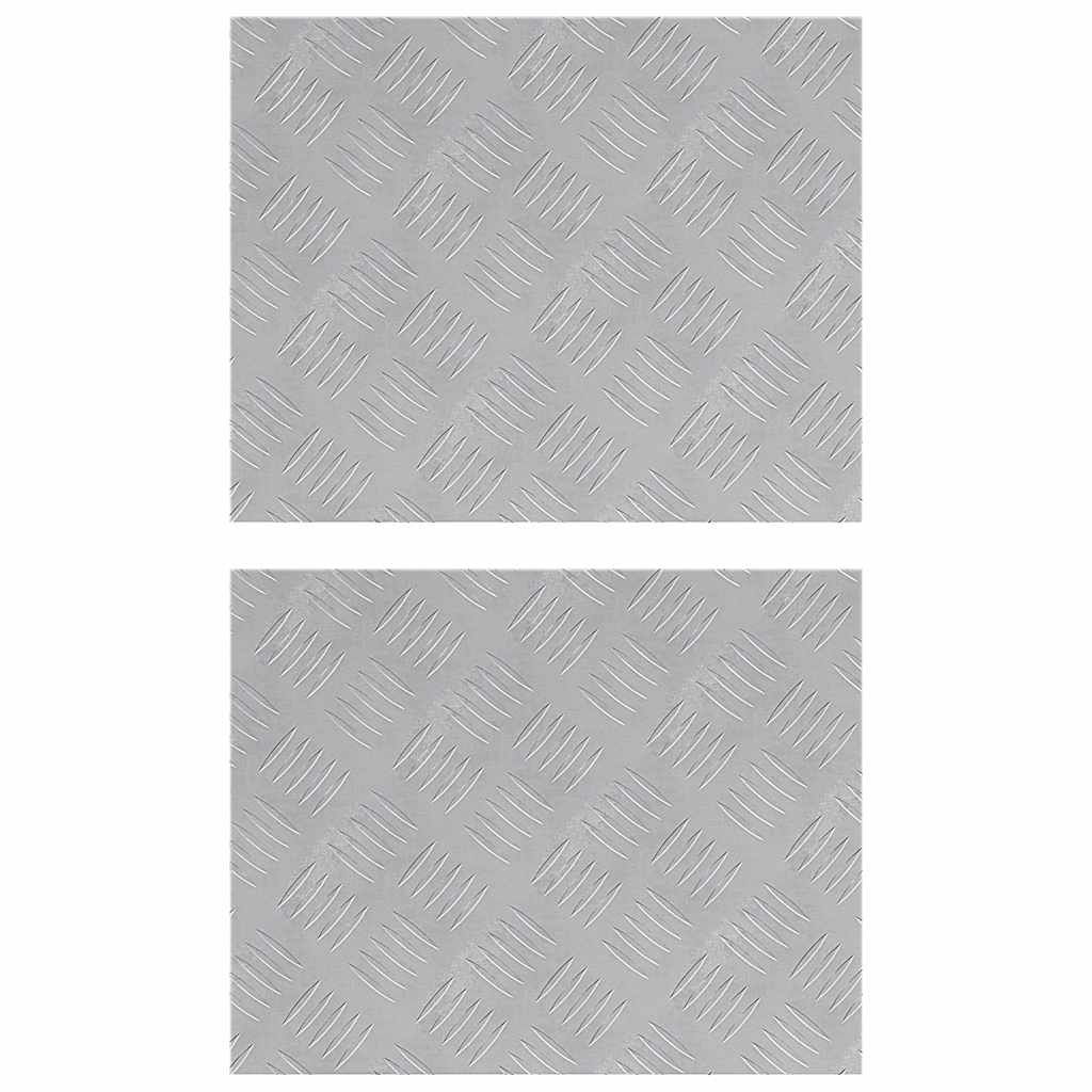 Gradini per Scale 2 pz 50 x 40 cm Argento Alluminio
