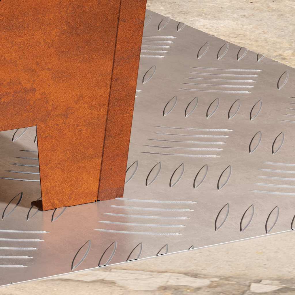 Gradini per Scale 2 pz 50 x 40 cm Argento Alluminio