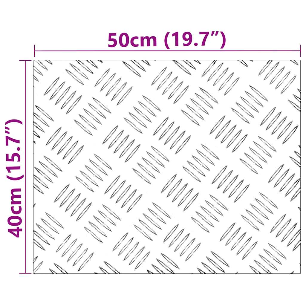 Gradini per Scale 2 pz 50 x 40 cm Argento Alluminio