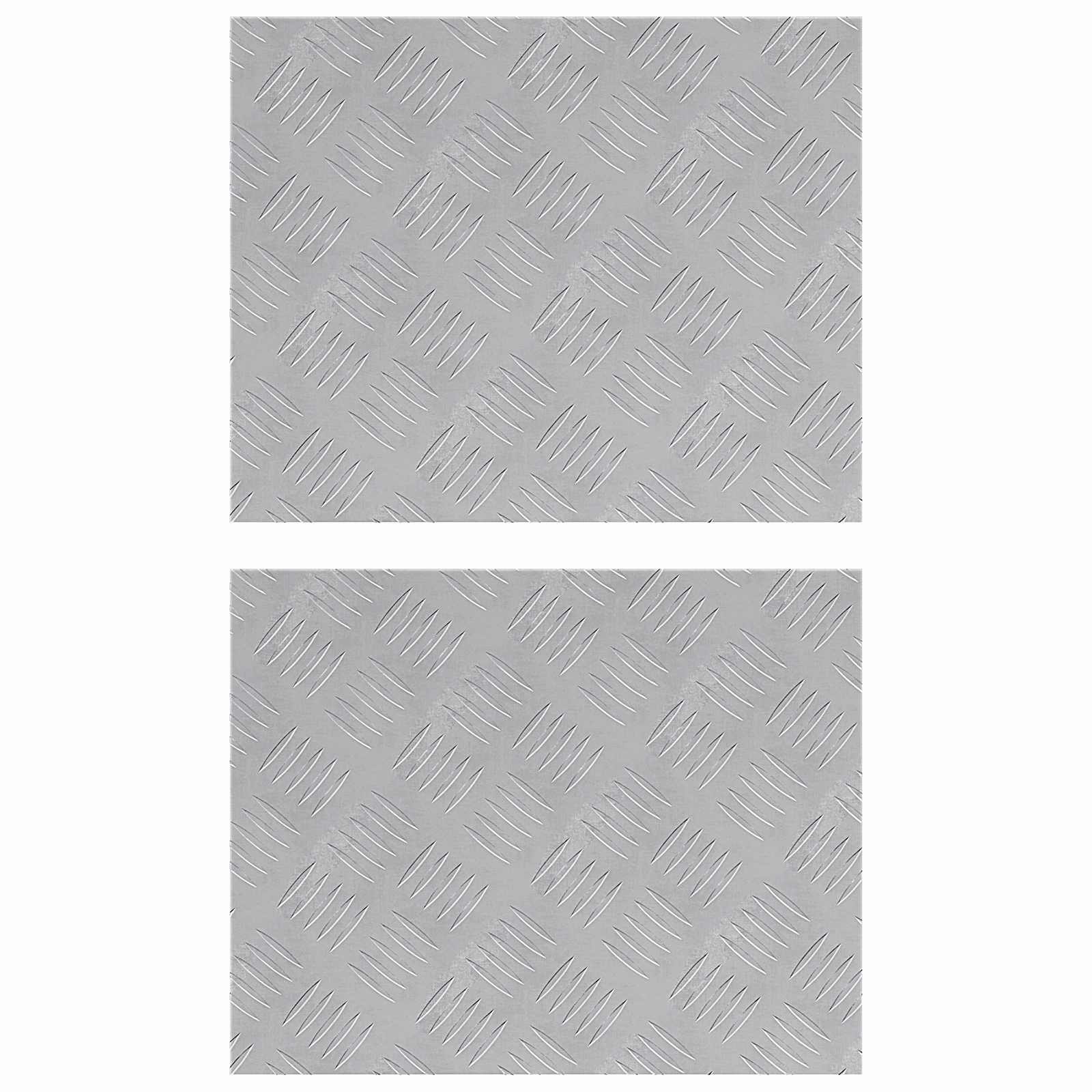 Gradini per Scale 2 pz 50 x 40 cm Argento Alluminio