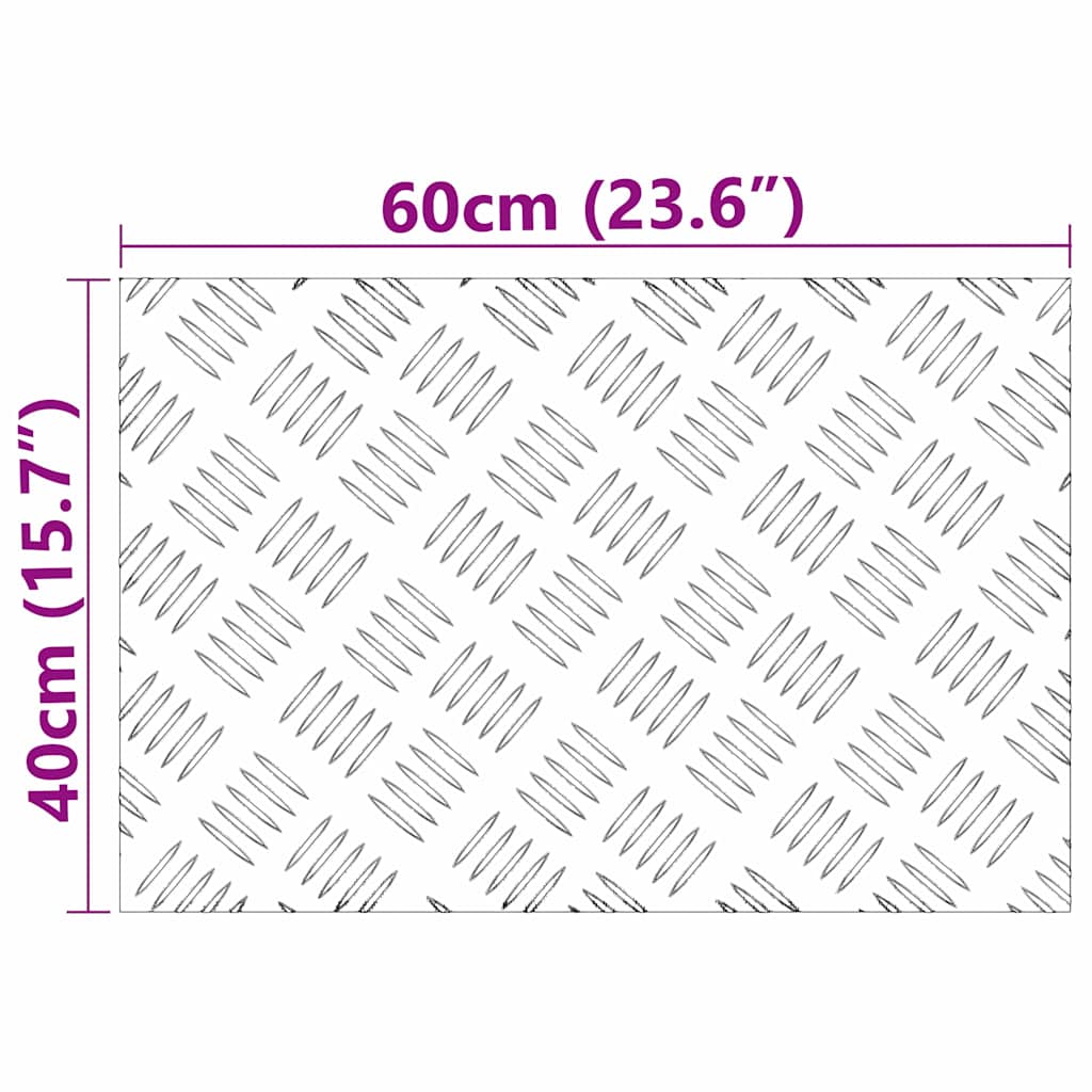 Gradini per Scale 2 pz 60 x 40 cm Argento Alluminio