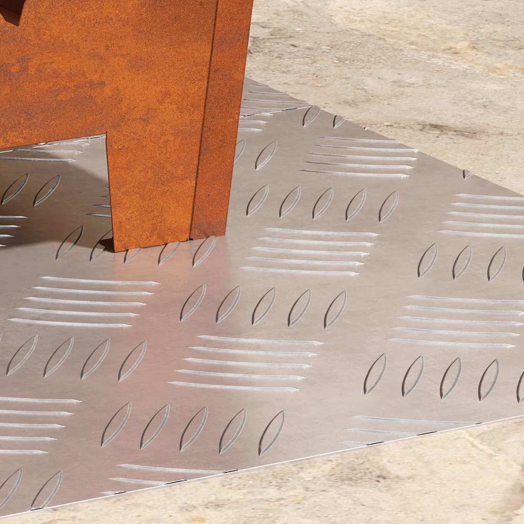 Gradini per Scale 2 pz 60 x 40 cm Argento Alluminio