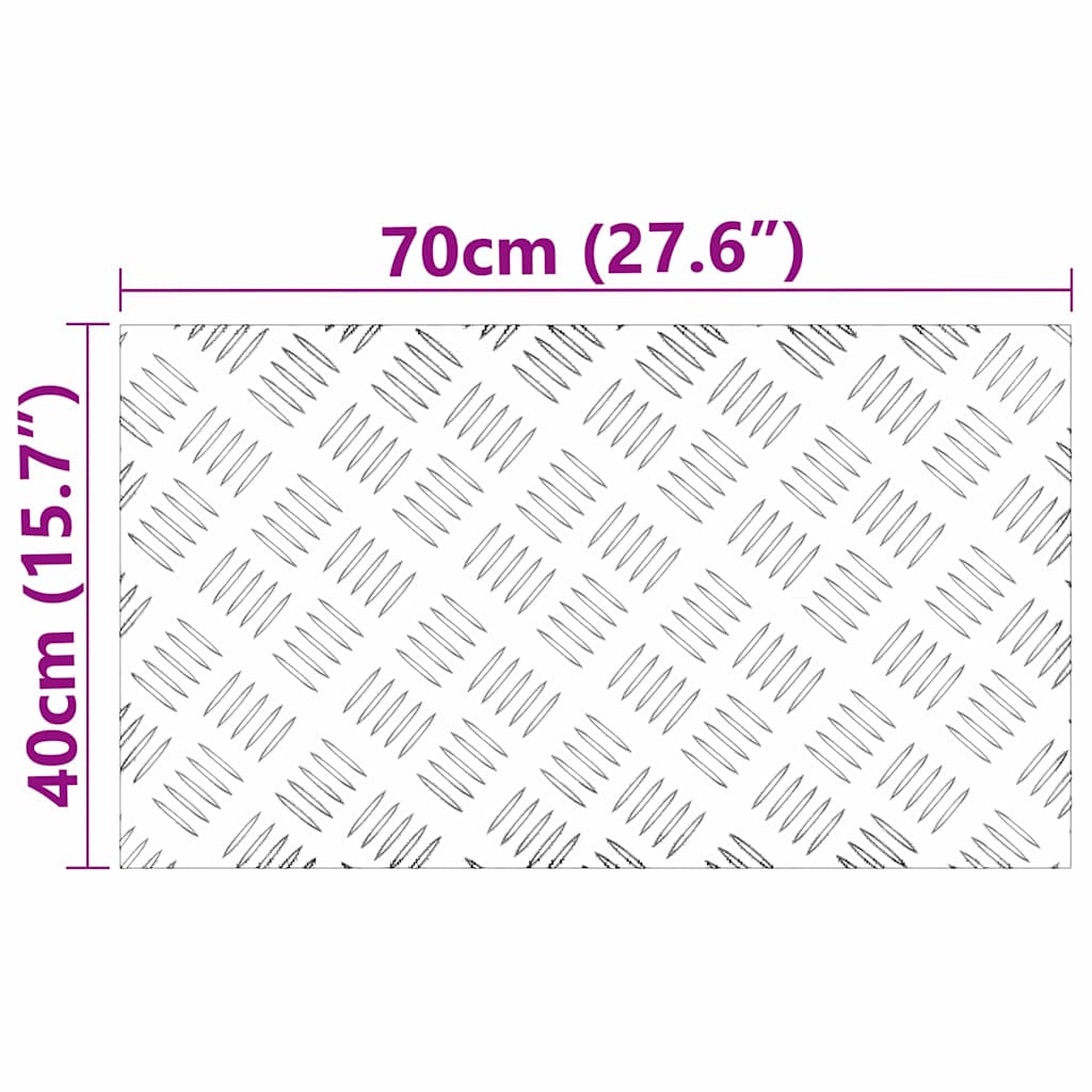 Gradini per Scale 4 pz 70 x 40 cm Argento Alluminio