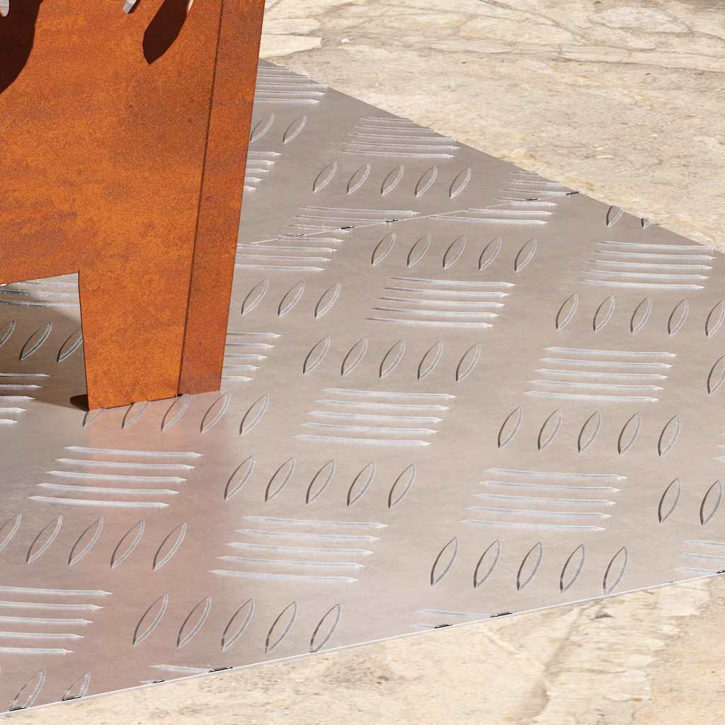 Gradini per Scale 2 pz 80 x 40 cm Argento Alluminio