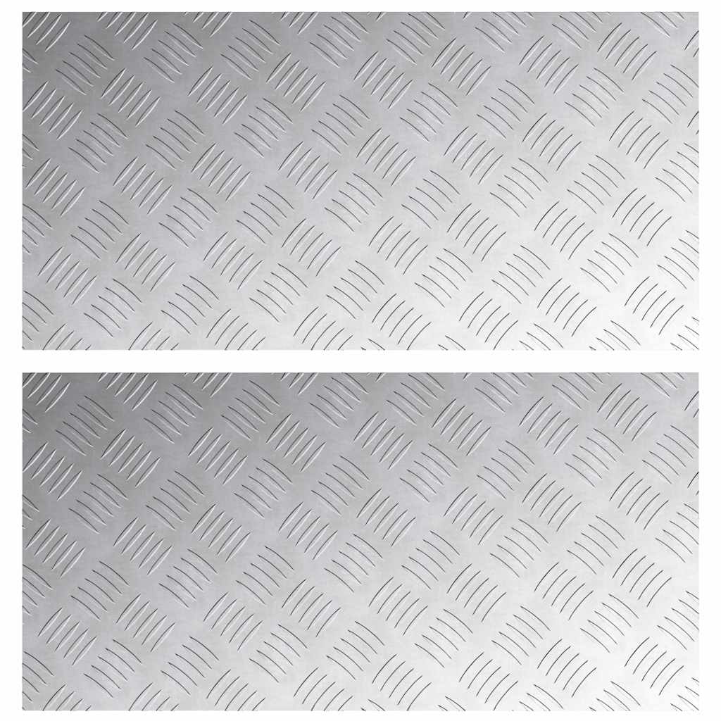 Gradini per Scale 2 pz 80 x 40 cm Argento Alluminio
