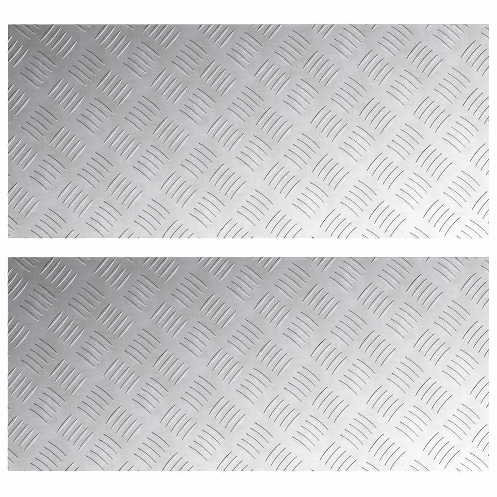 Gradini per Scale 2 pz 90 x 40 cm Argento Alluminio